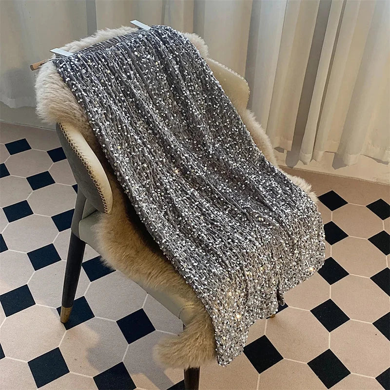 Sequin Decorate Midi Skirt