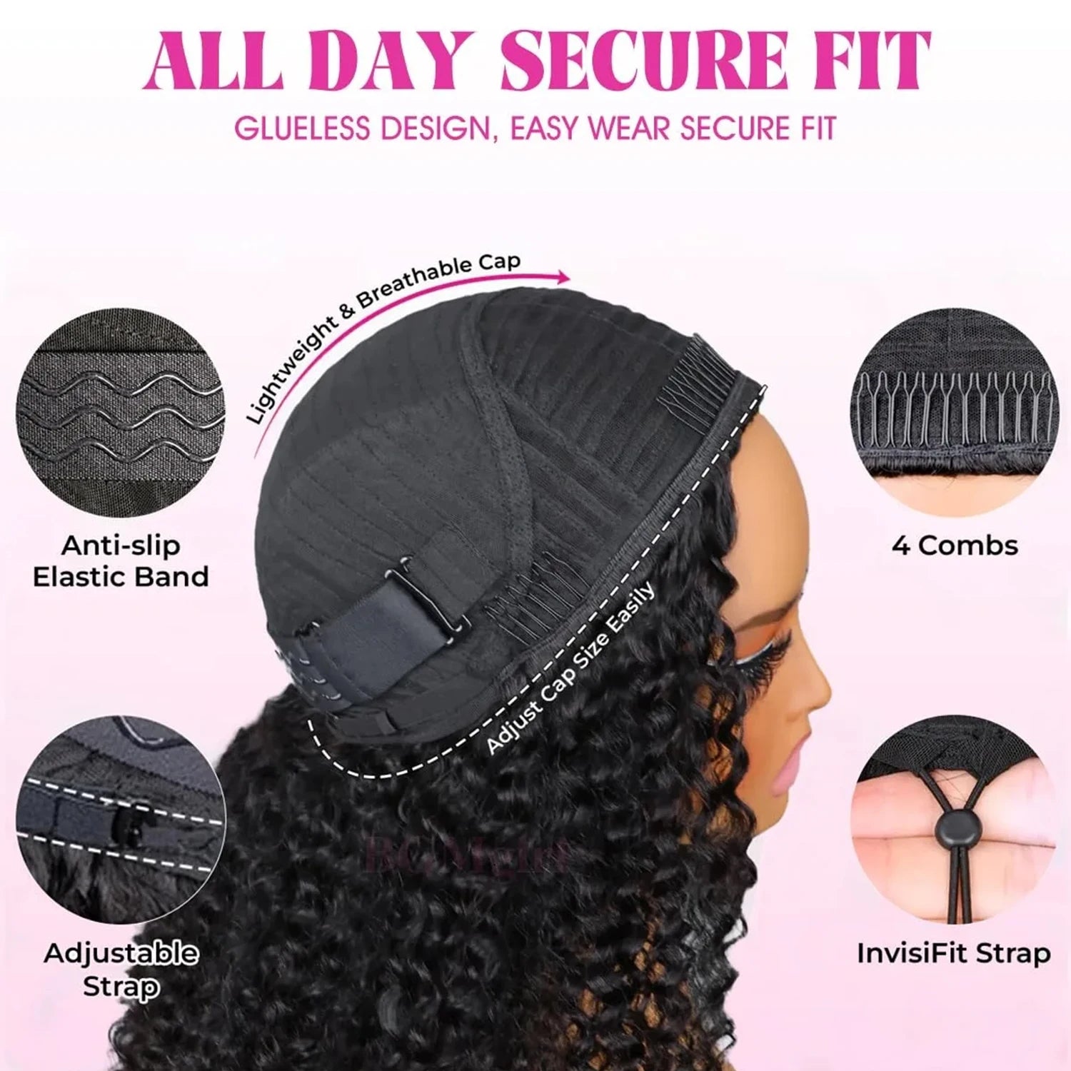 Burmese Curly 3 IN 1 Half Wigs