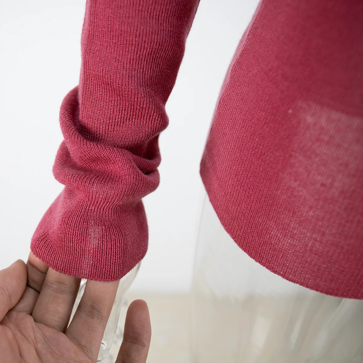 Women Knitted Wool T-shirt Slim Fit Long Sleeve Autumn Winter Chic Off Shoulder Basic Sweater Streetwear Pullovers