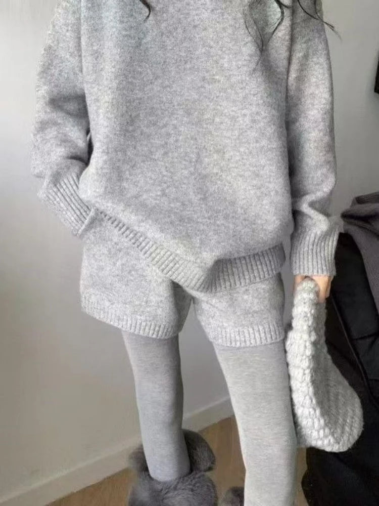 Oversized Grey Knit Co-ord Set