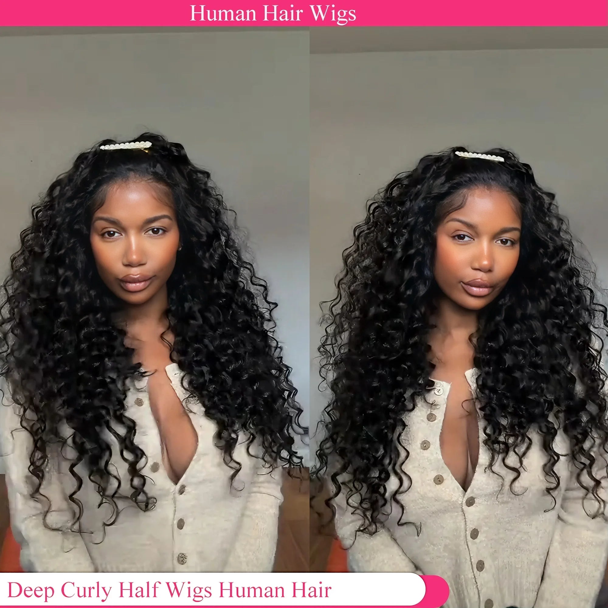 Water Wave 3 IN 1 Half Wig