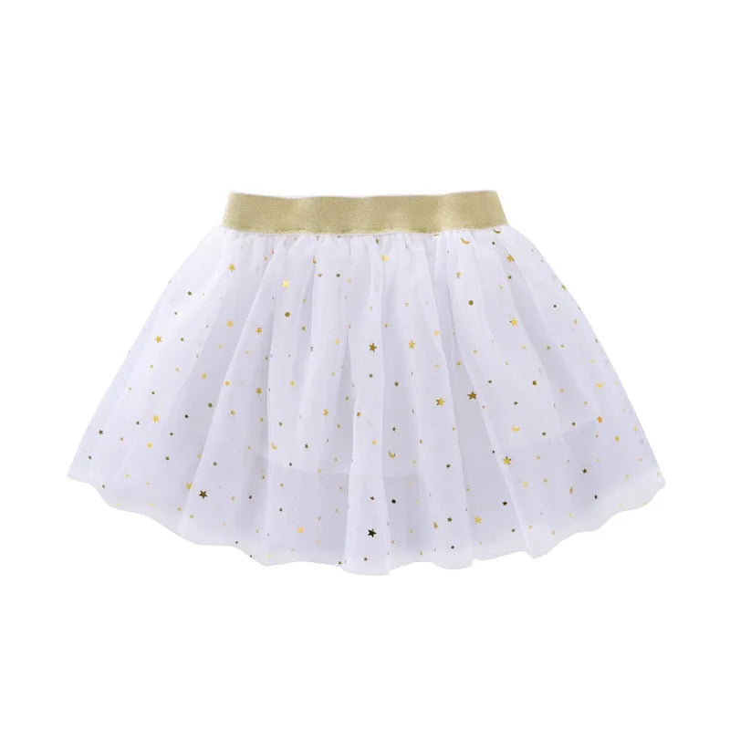 1pcs Summer Children Princess Skirts Baby Tutu Skirt Kids Star Glitter Dance Sequin Birthday Party Skirt Girl Ballet Short Skirt