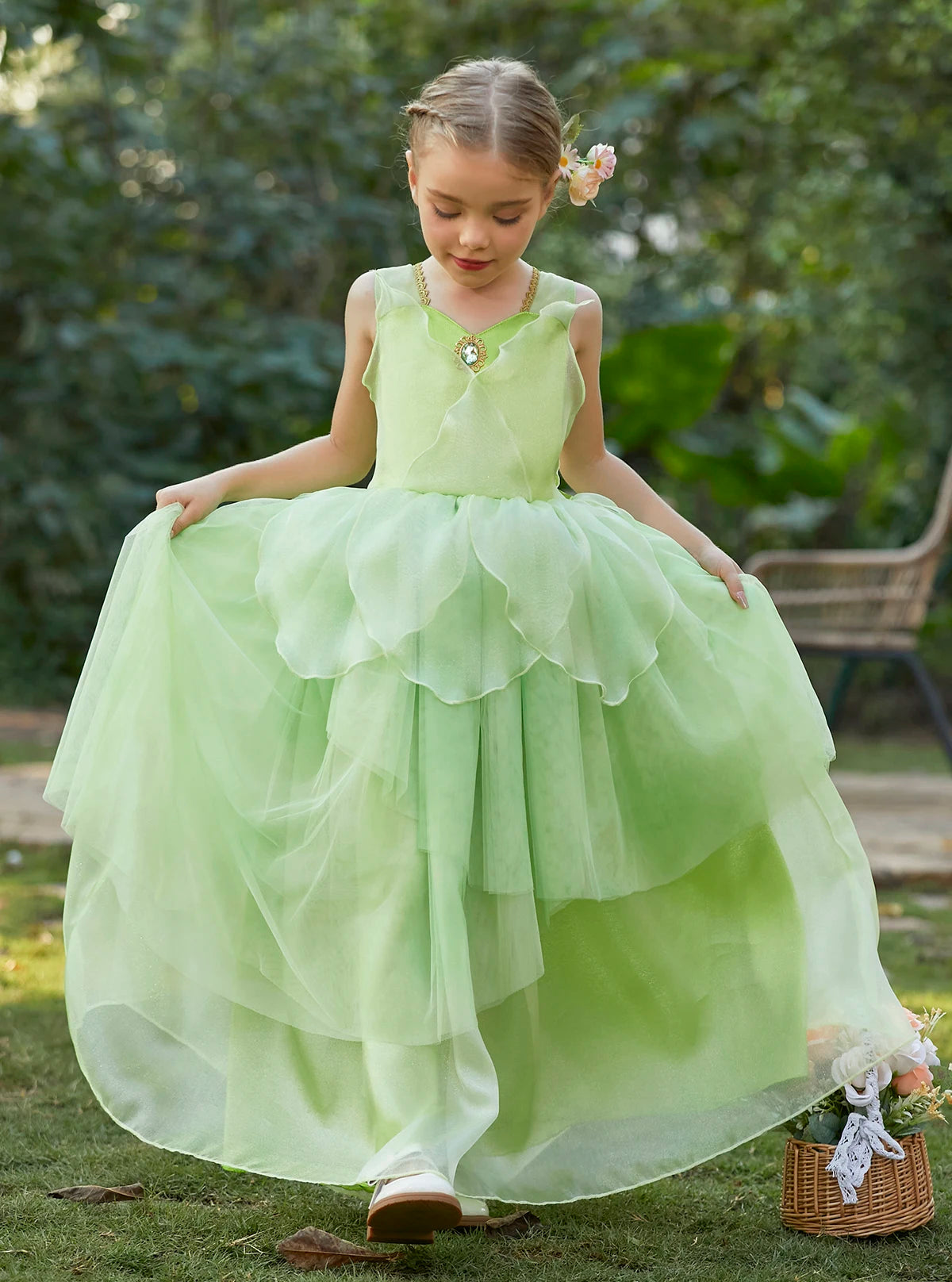 Long Mesh Princess Dress