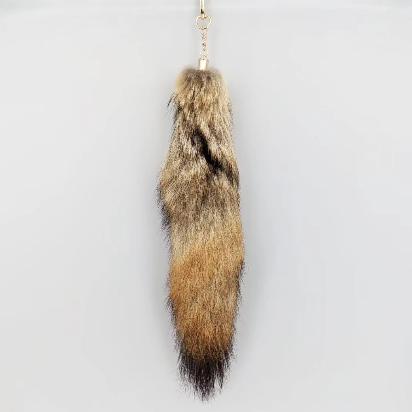 Natural Fox Fur Tail Keychain