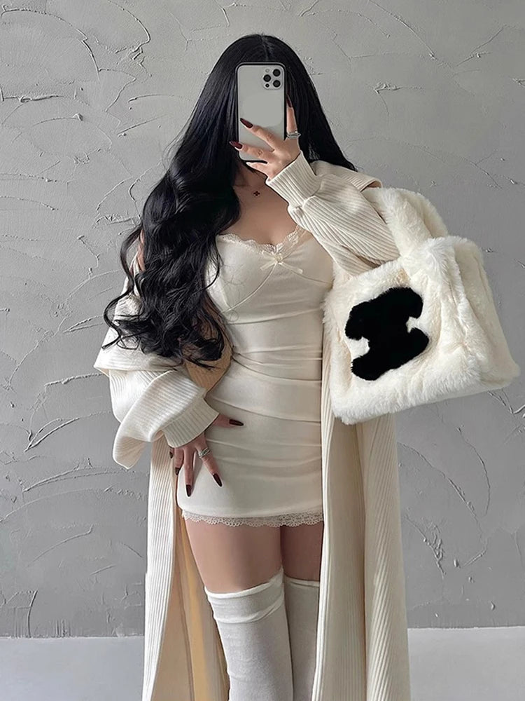 Lace Patchwork Spaghetti Strap Bodycon Dress