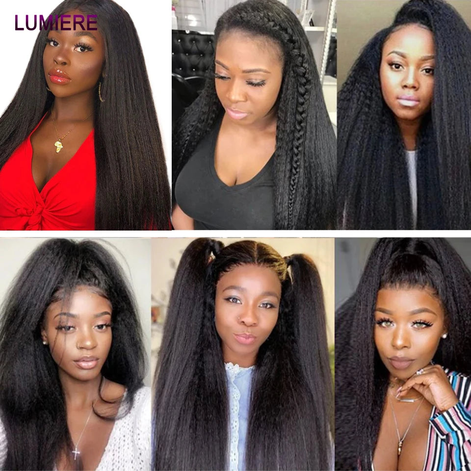 Brazilian Kinky Straight Curly Bundle Human Hair 30 34Inch Deep Wave Raw Hair Bundle 100% Unprocessed Double Weft Hair Extension