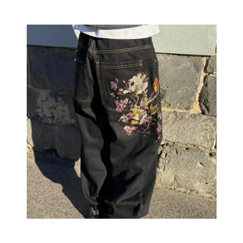 Retro Washed Loose Jeans