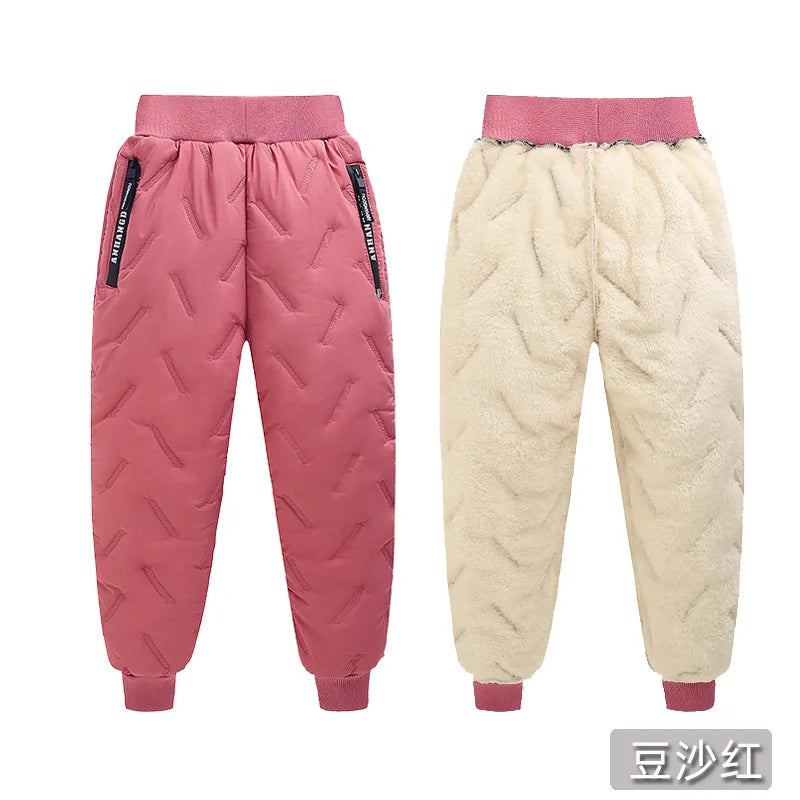 Boys Girls Down Cotton Trousers 2021 New Winter Thicken Warm Baby Waterproof Kids Pant 2-12 years old for Children Sweatpants