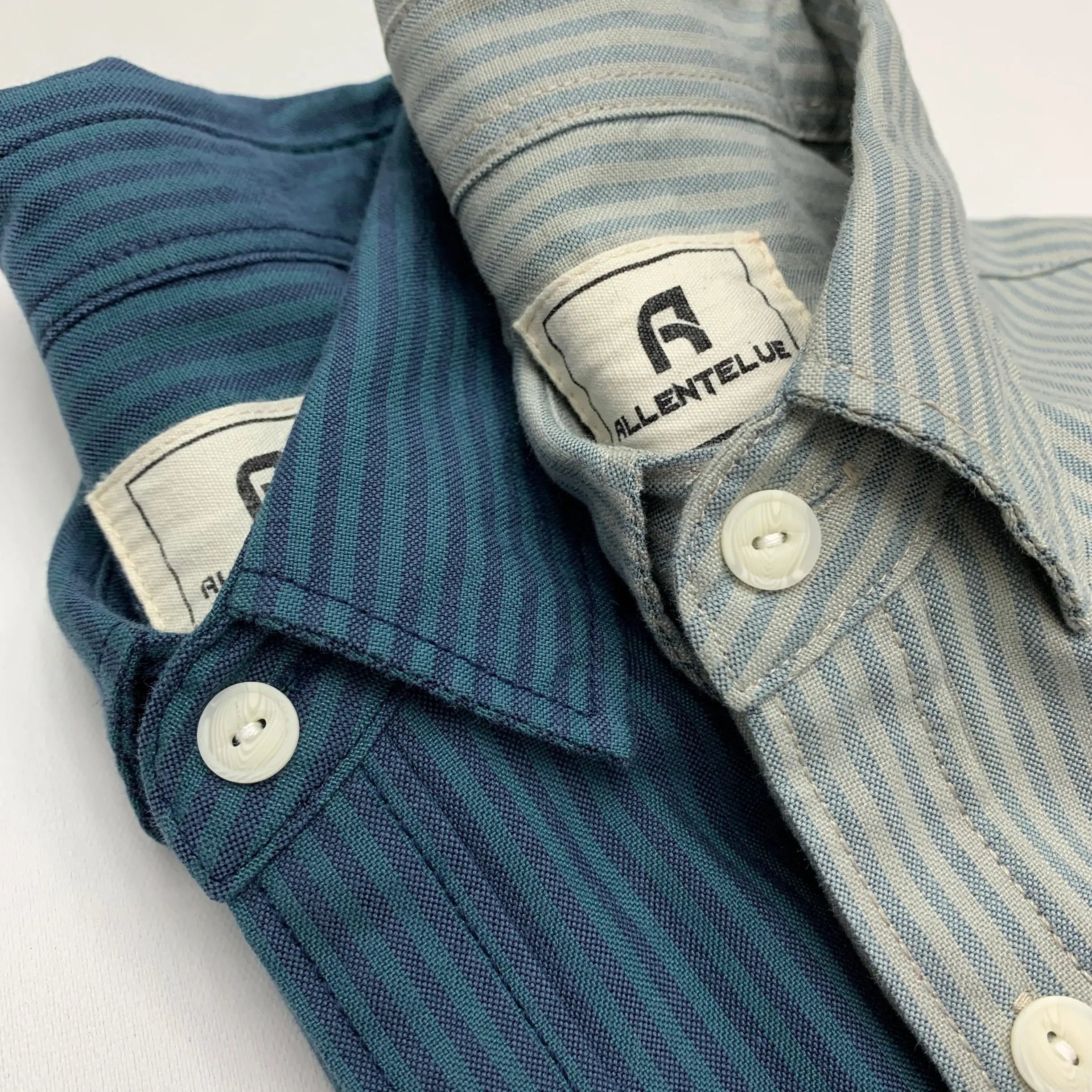 Retro Long Sleeve Lapel Oxford Striped Shirt