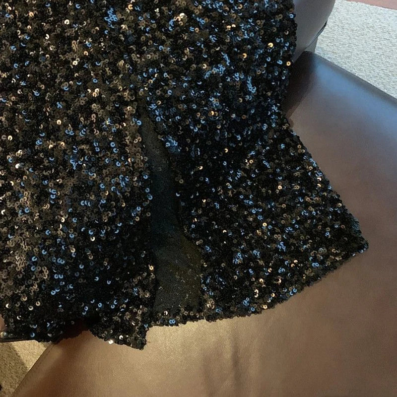 Sequin Decorate Midi Skirt