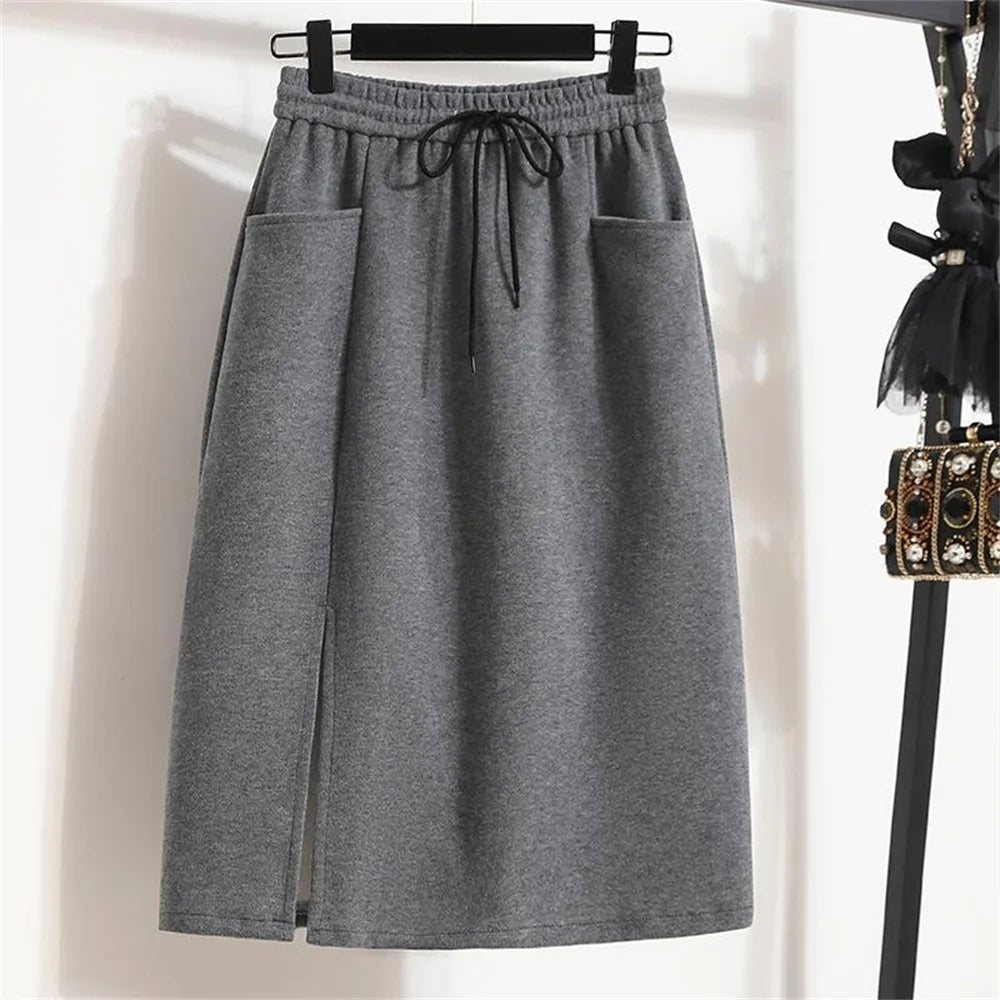 Lace-up A-Line Skirt