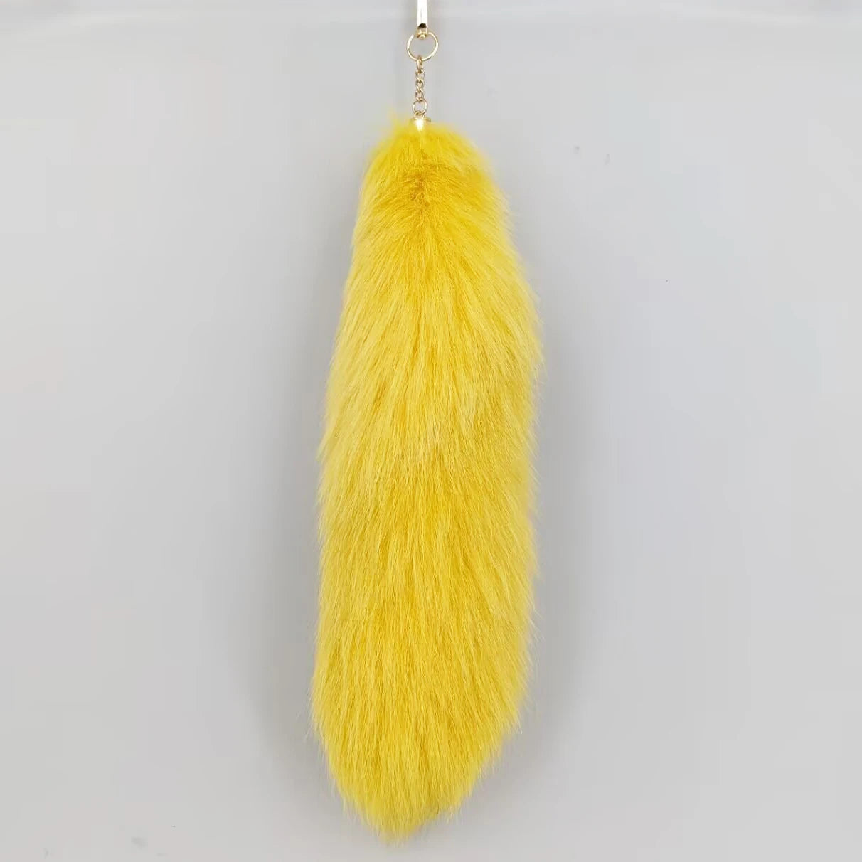 Natural Fox Fur Tail Keychain