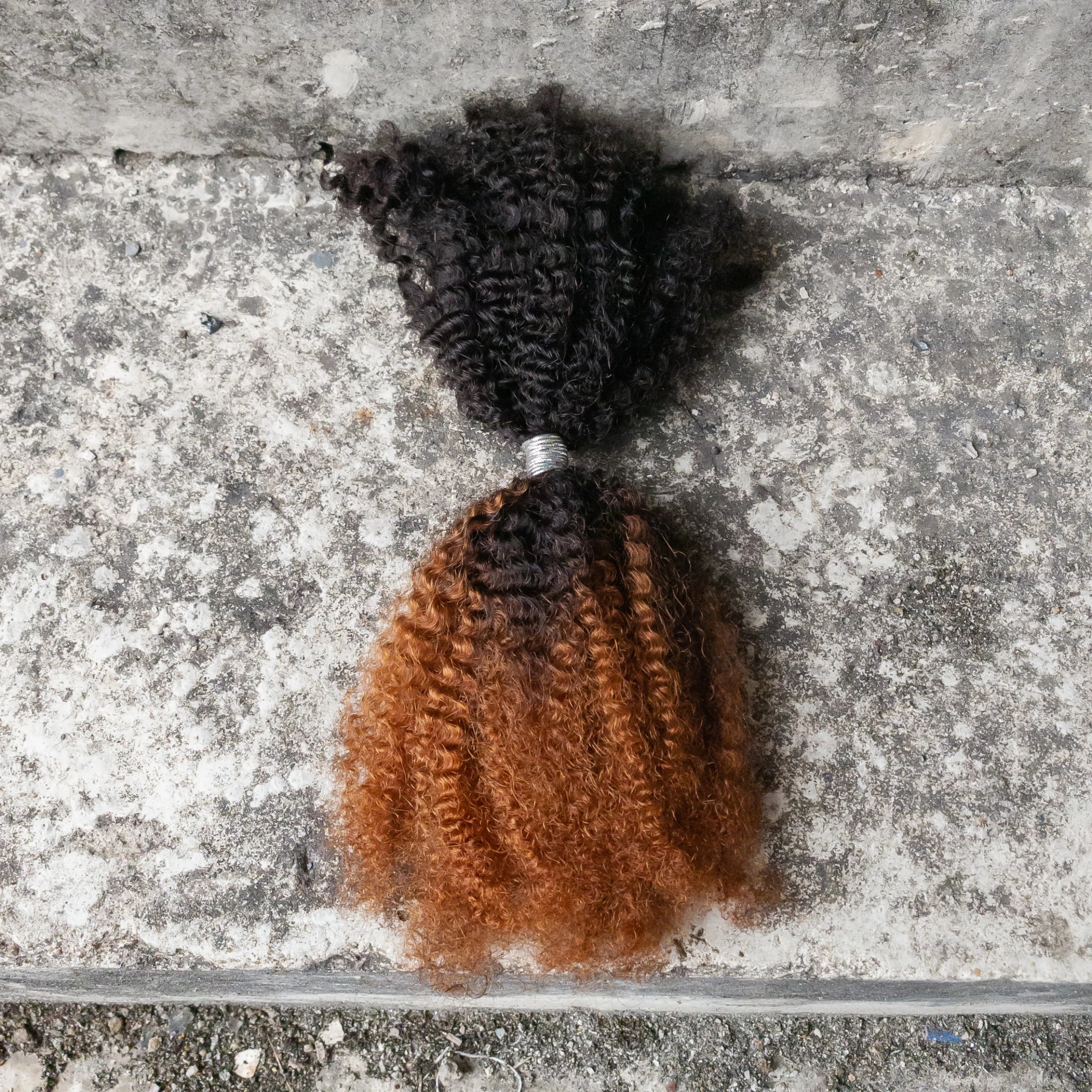 1B# 4C Afro Kinky Curly Human Hair Bulk Extension