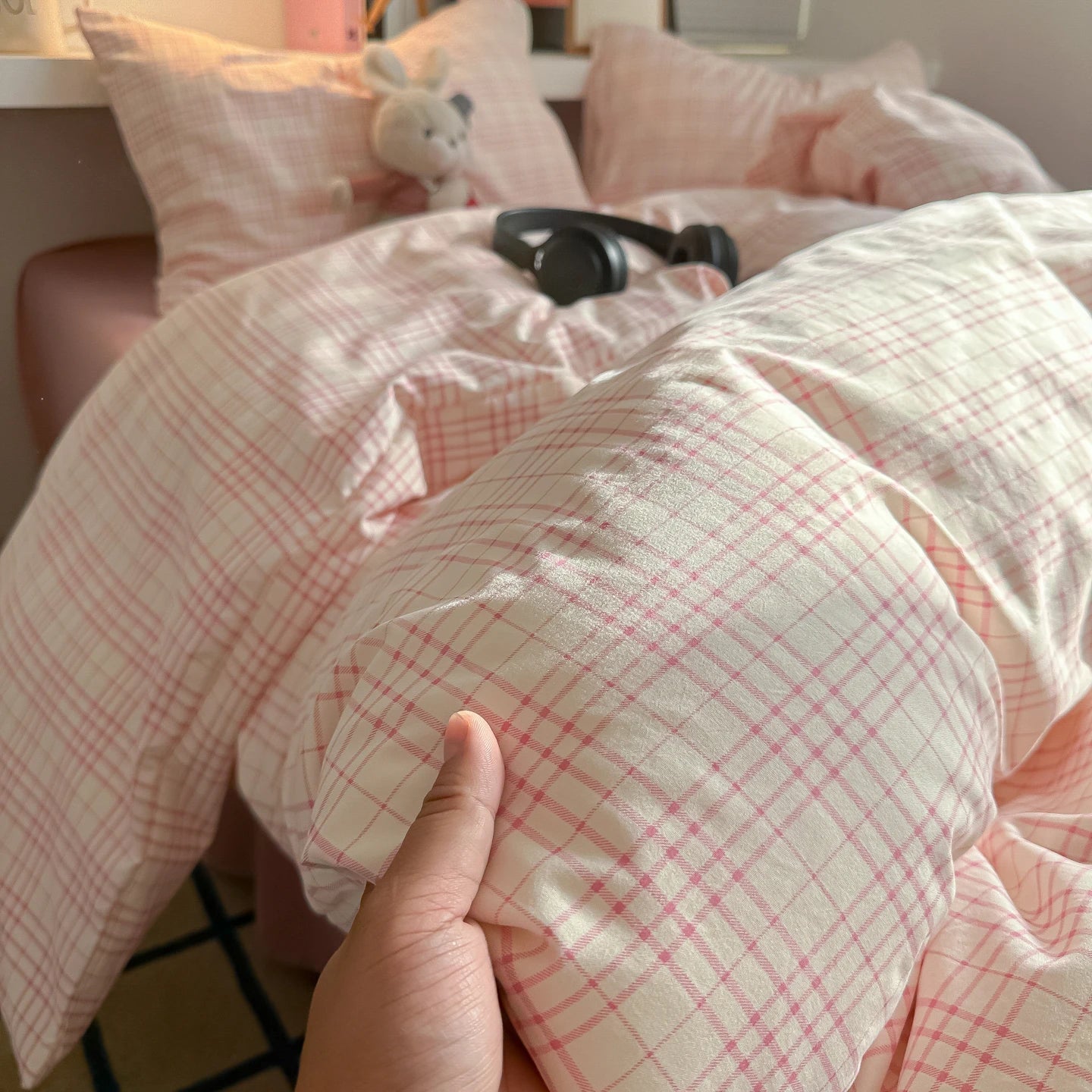 Plaid Duvet Set