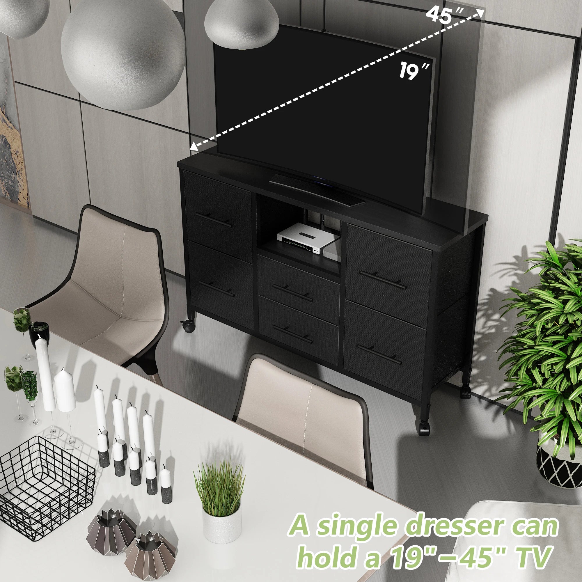 The "Aesthetic Cloud" 6-Drawer Media Center