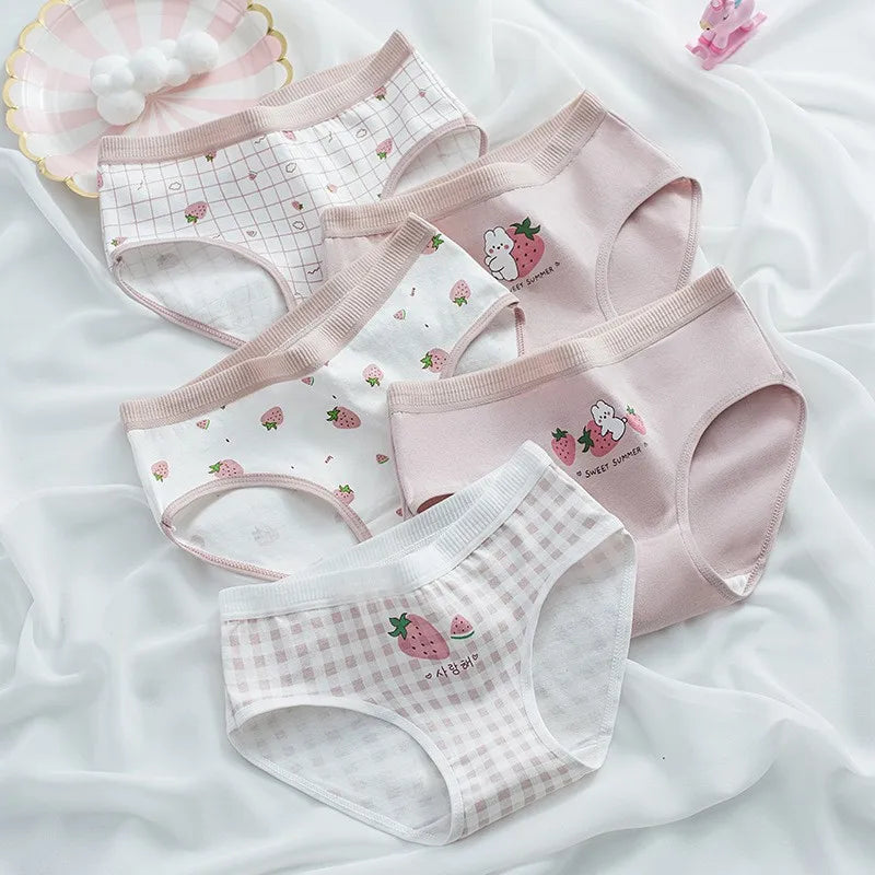 {5 Pieces} Strawberry Print Panties
