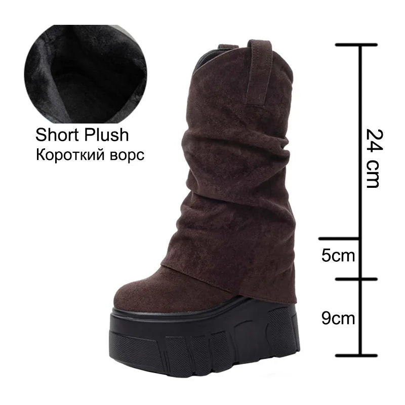 Fujin 5 Inch 14cm Stretch Boots Short Ankle Boots