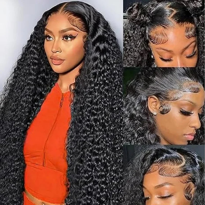Natural Curly Deep wig 40 Inch HD Lace Wig