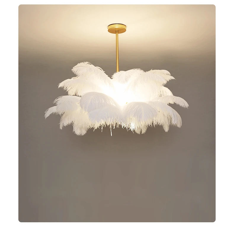 Ostrich Feather Lamp