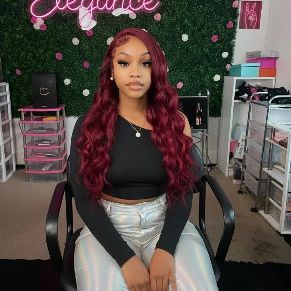 Body Wave Burgundy Wig