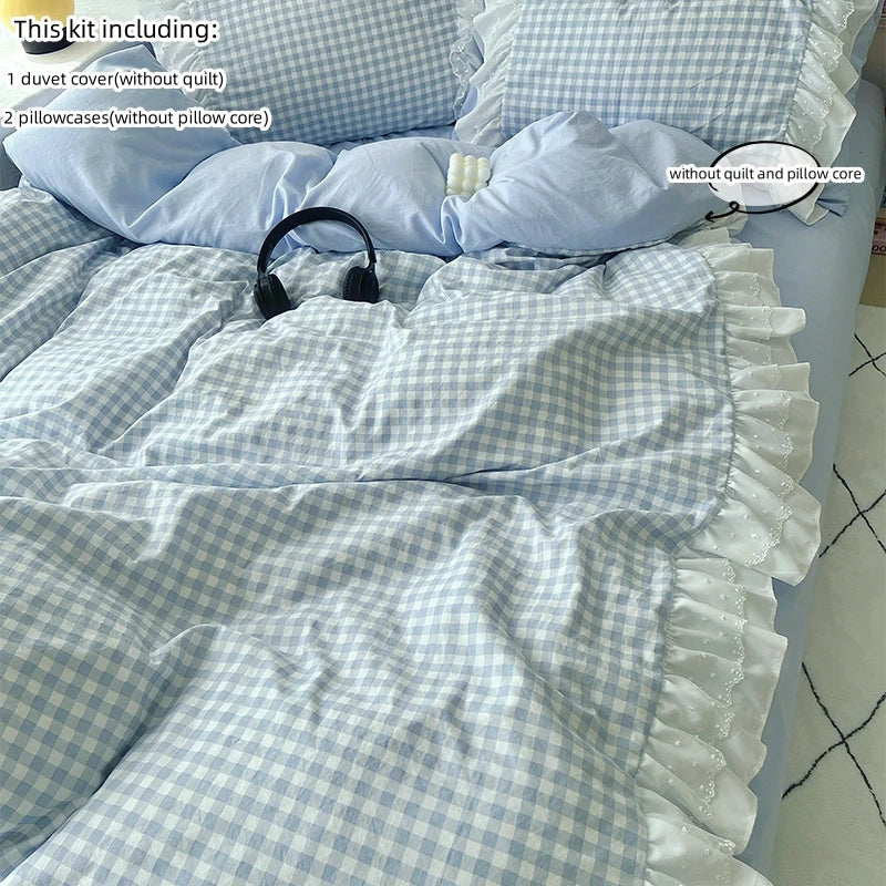 Plaid Duvet Set