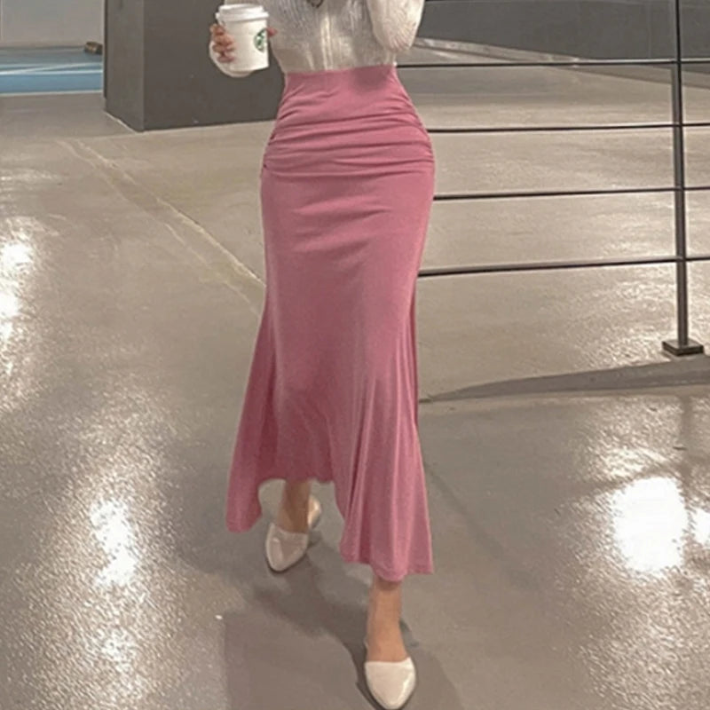 Folds Maxi Knit Skirt