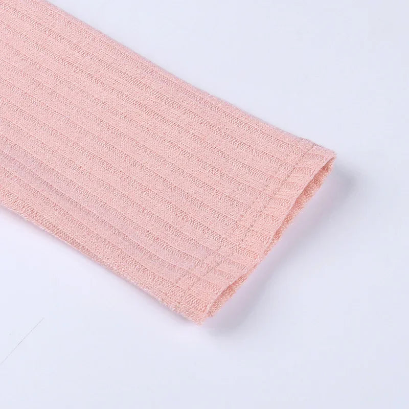 Hollow Out Sexy Long Sleeve Top for Women Spring Mesh Red Short Fitting Knit Sweater  Winter Thin Tops Sweet E8FH