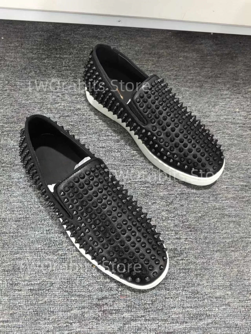 Spiked Slip On Sneakers