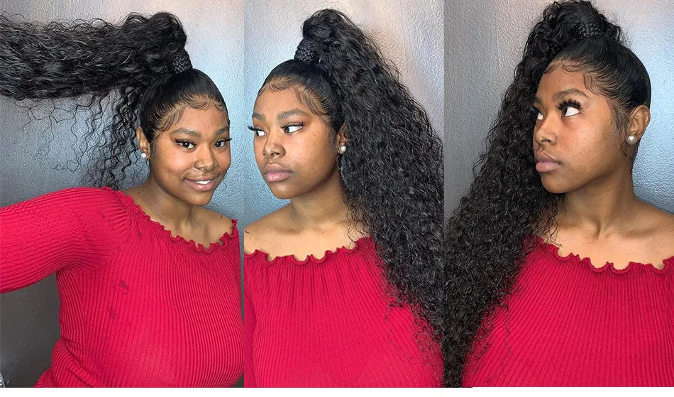 15A Malaysian Hair Bundles With Frontal Kinky Curly Bundles With Frontal 13x4 Ear to Ear Lace Frontal Human Hair Weave Extension
