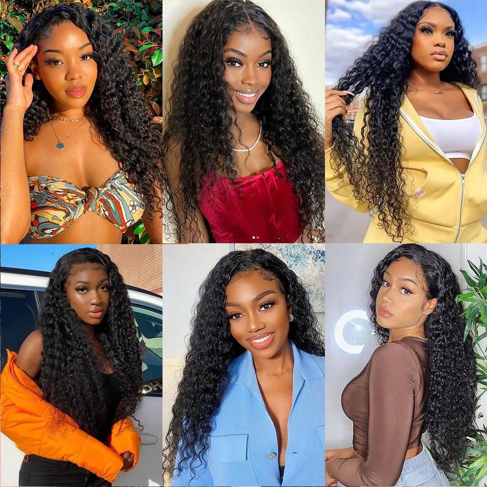 15A Malaysian Hair Bundles With Frontal Kinky Curly Bundles With Frontal 13x4 Ear to Ear Lace Frontal Human Hair Weave Extension