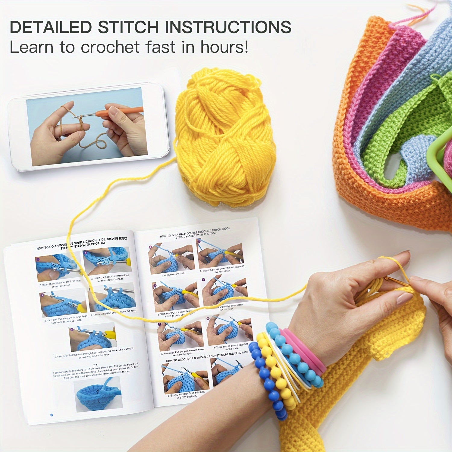 Complete All-in-One Highland Cow Crochet Kit for Beginners