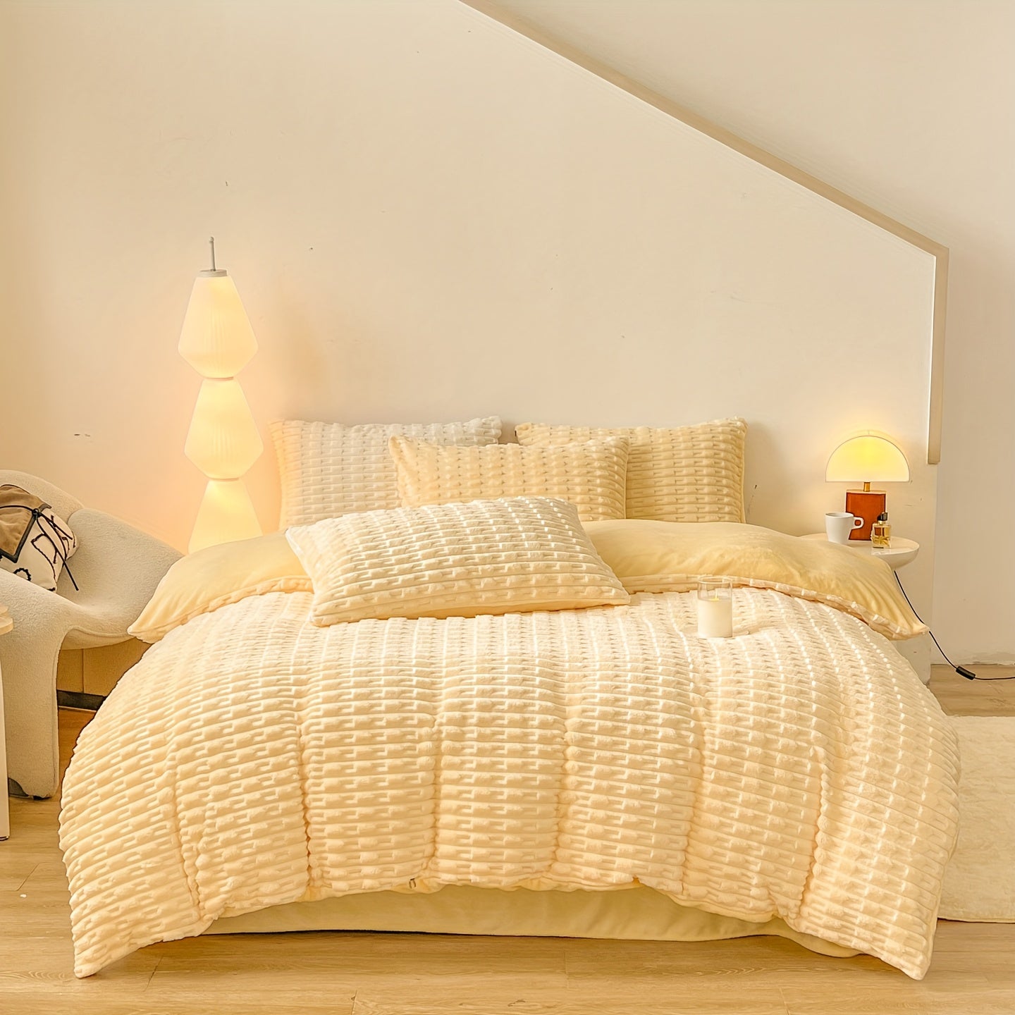 Solid Color Warm Duvet Cover Set