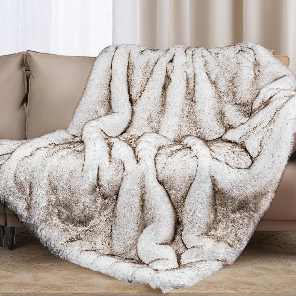 Reversible Faux Fur Blanket