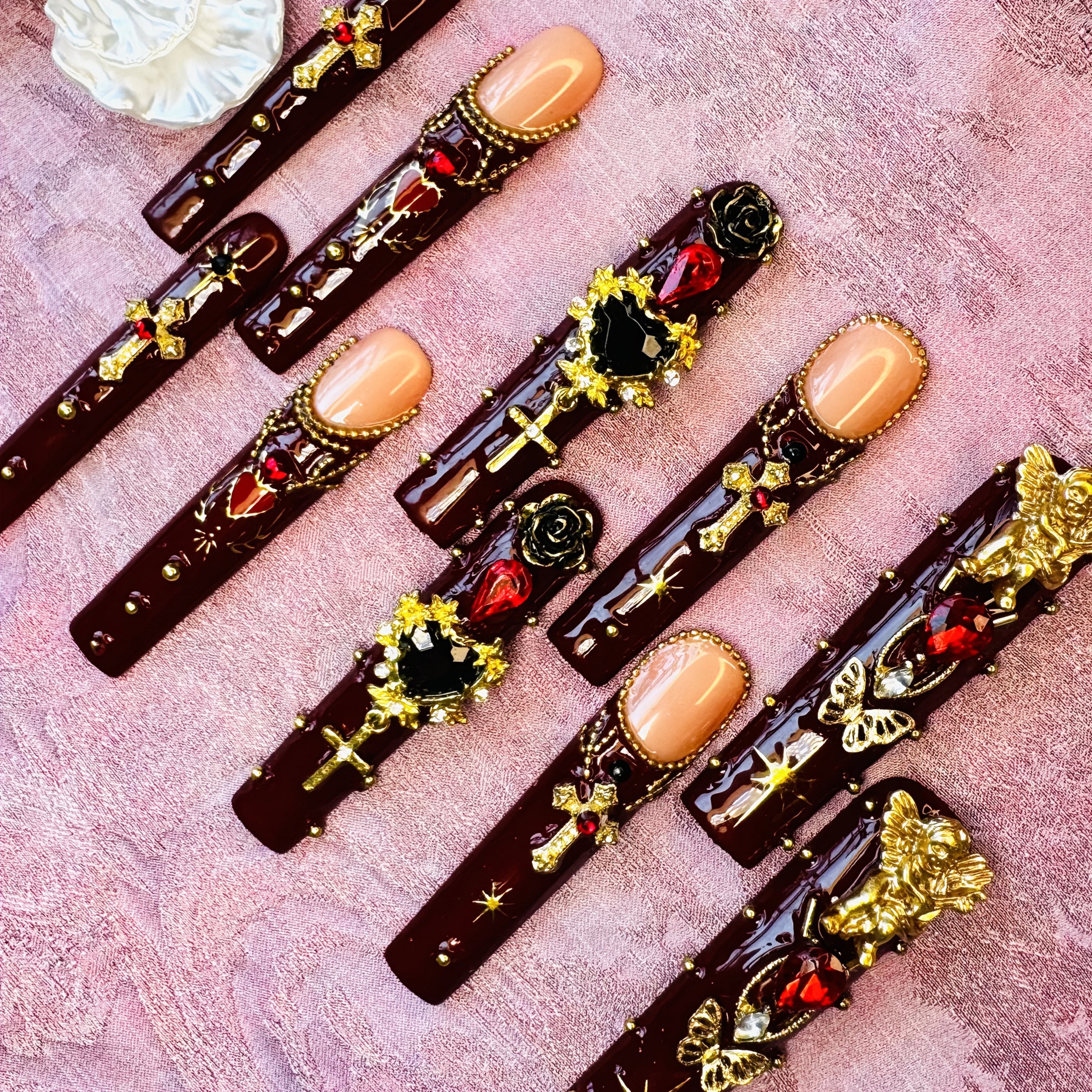 {10pcs} Gothic Press On Nails Set