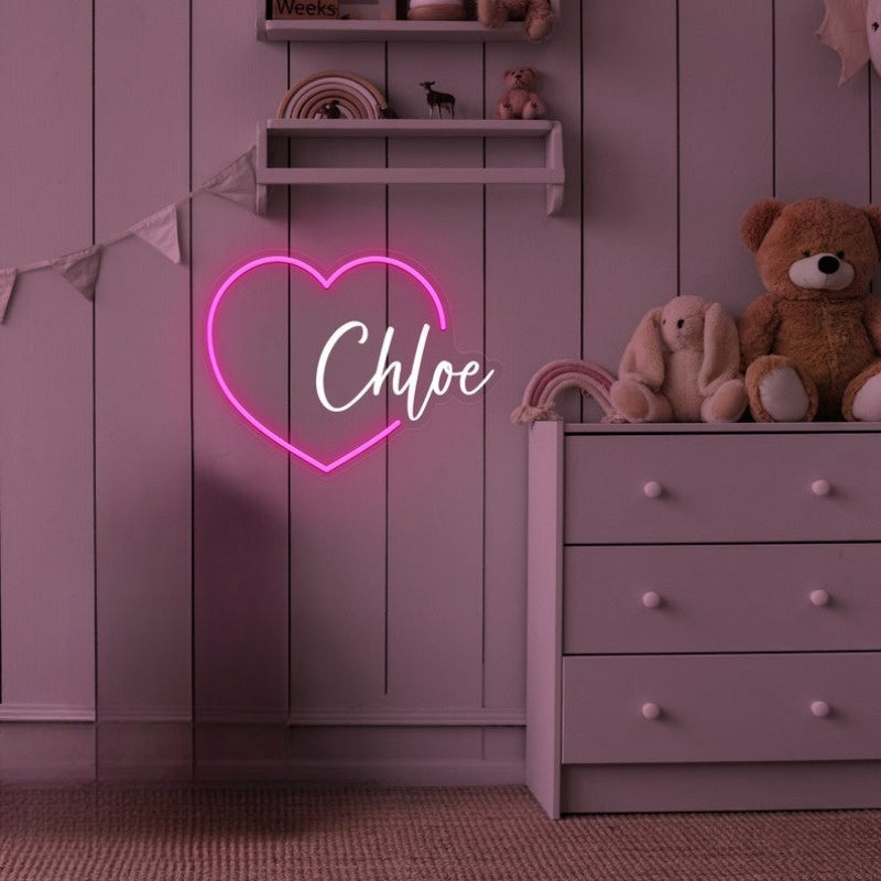 Customizable Heart-Shaped Neon Sign