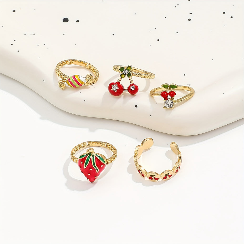 {5pcs} Fashion Rings Set