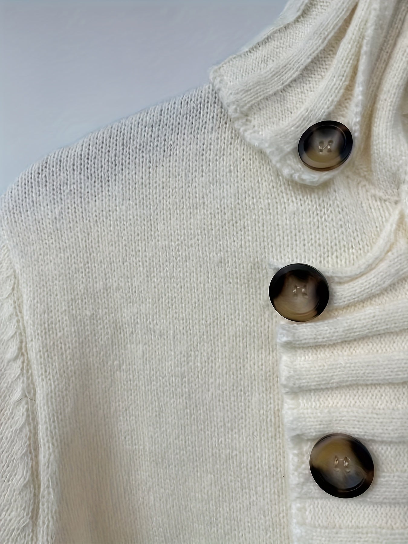 High-Neck Sweater Jacket