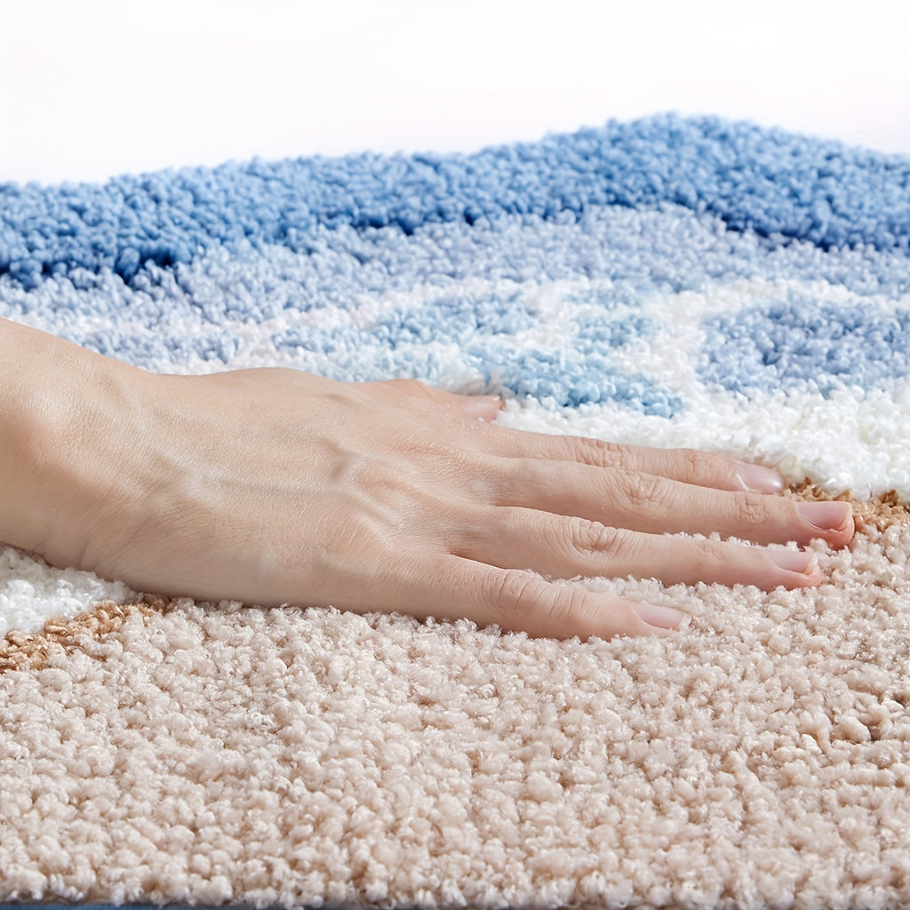 {1pc} Seashore Plush Bath Mat