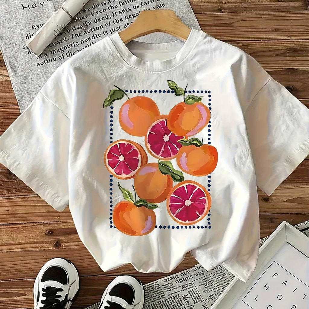 Orange & Grapefruit Print T-Shirt