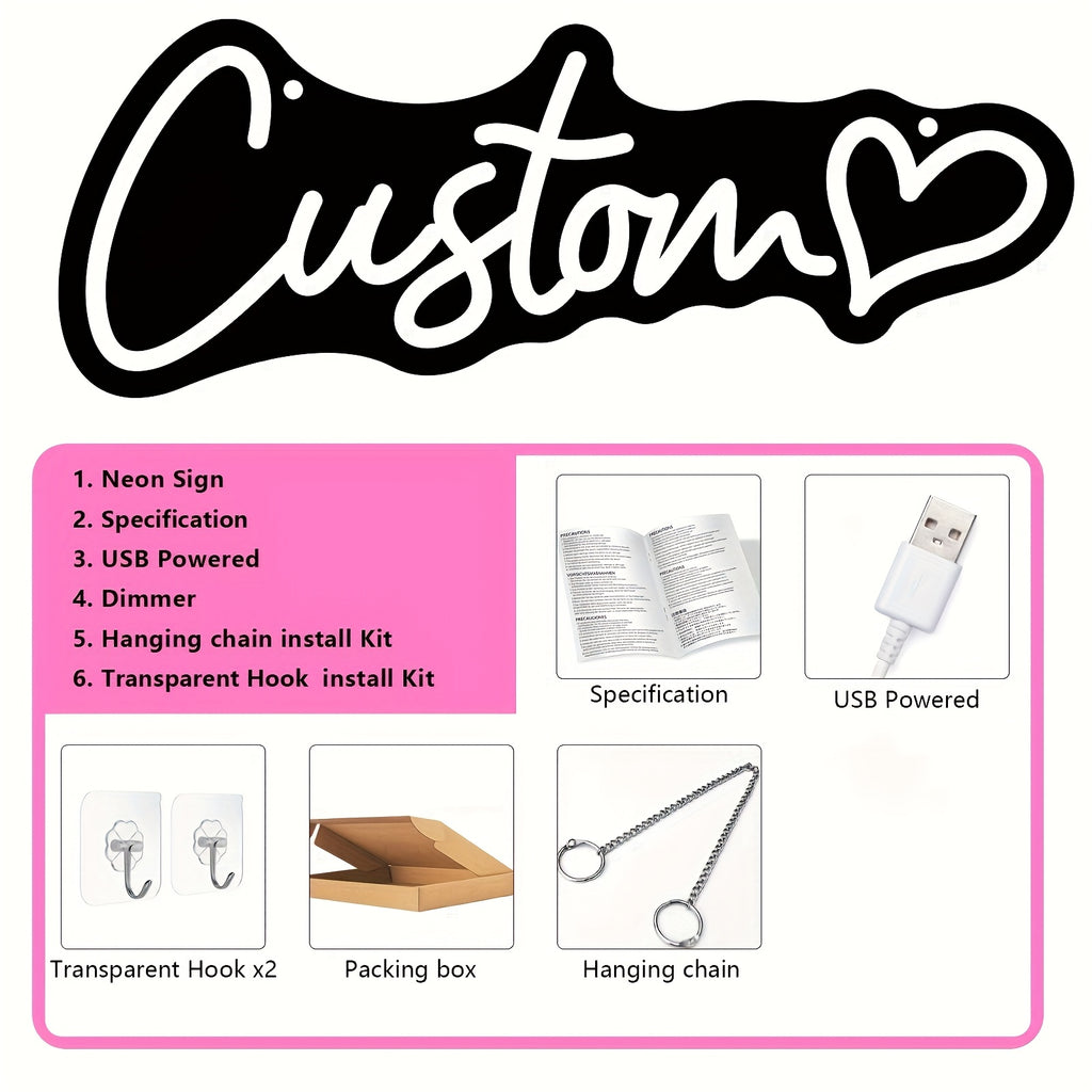 Customizable Neon Sign Wall Decor