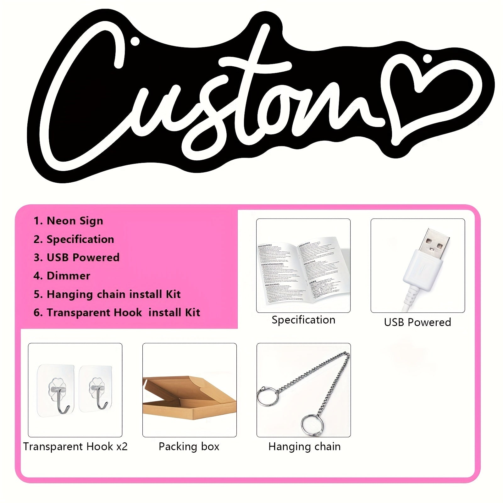 Customizable Neon Sign Wall Decor