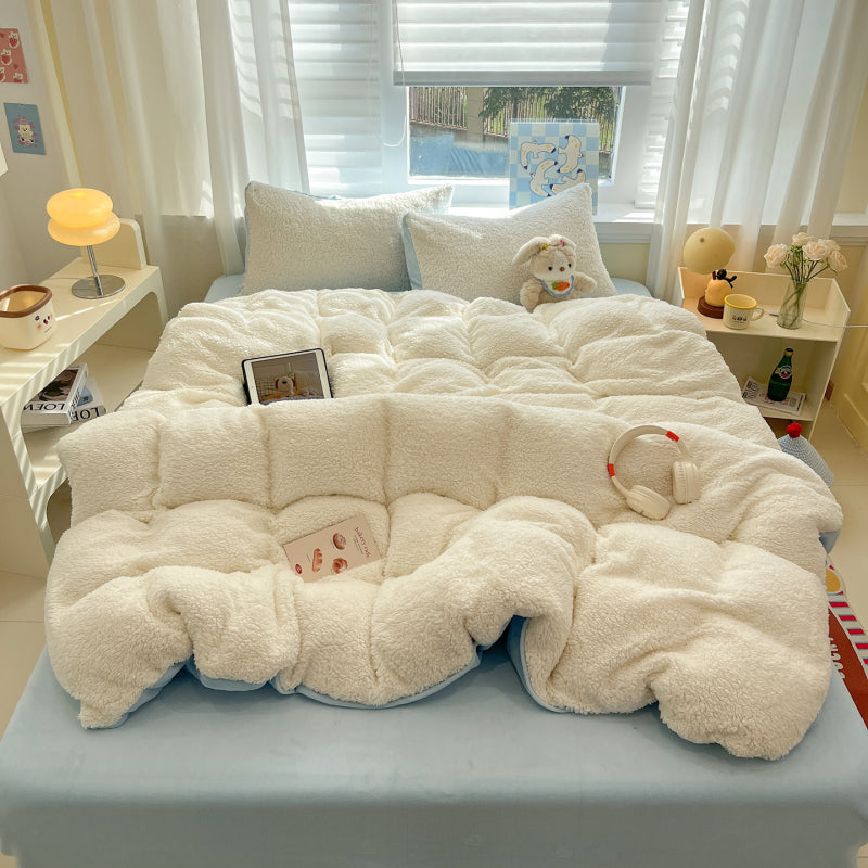 {3/4pcs} Lambskin Milk Velvet Set