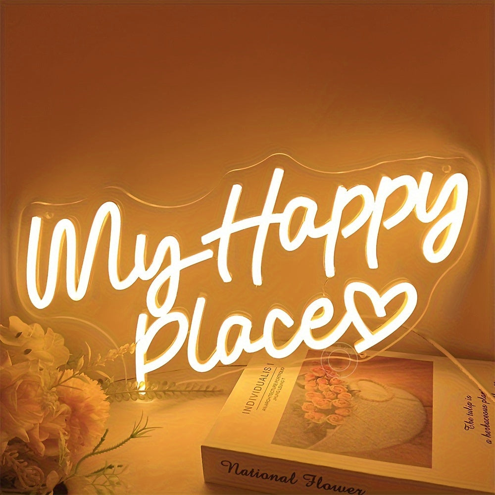 "My Happy Place" LED Neon Sign
