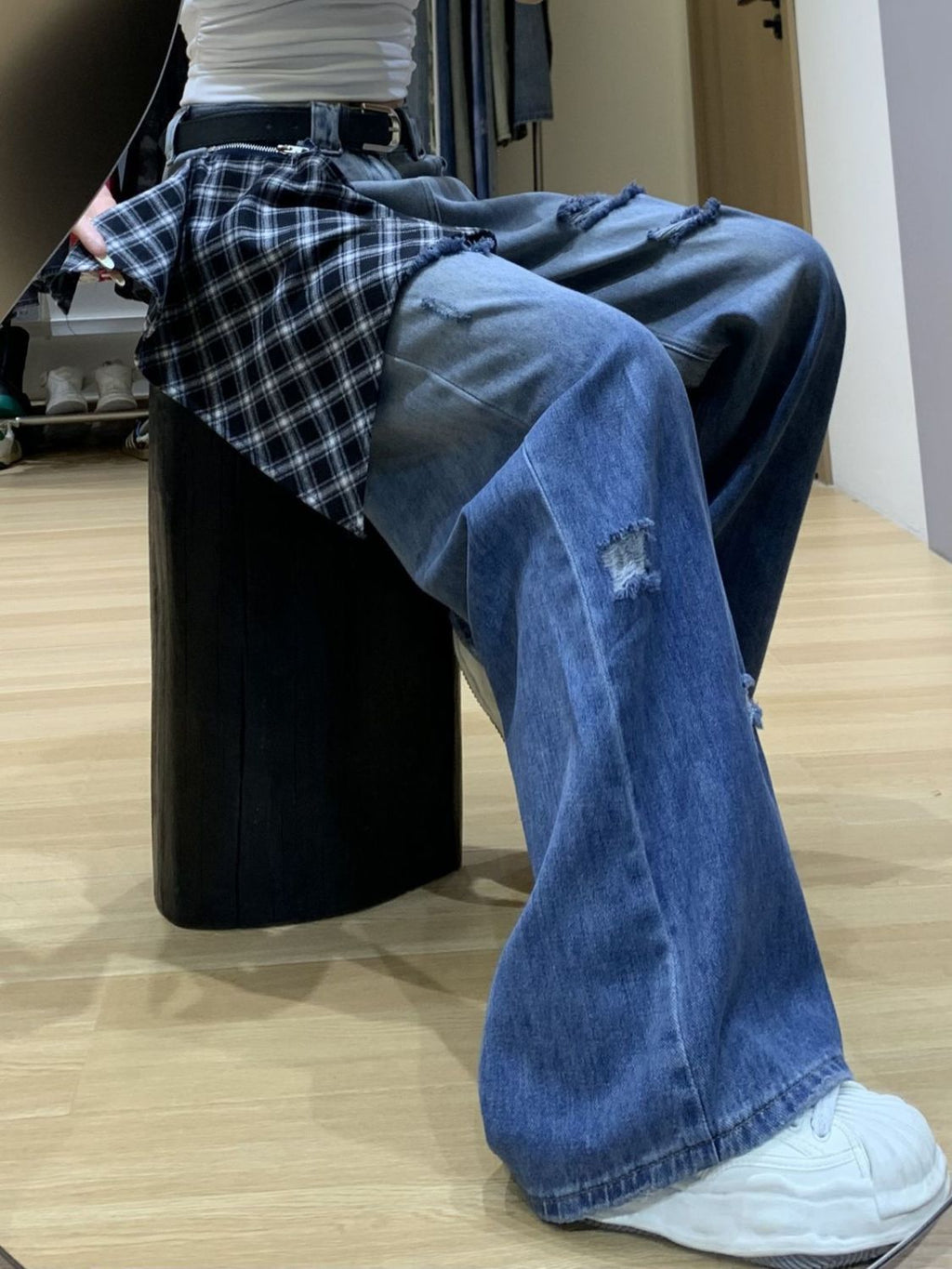 High-Waisted Wide-Leg Jeans