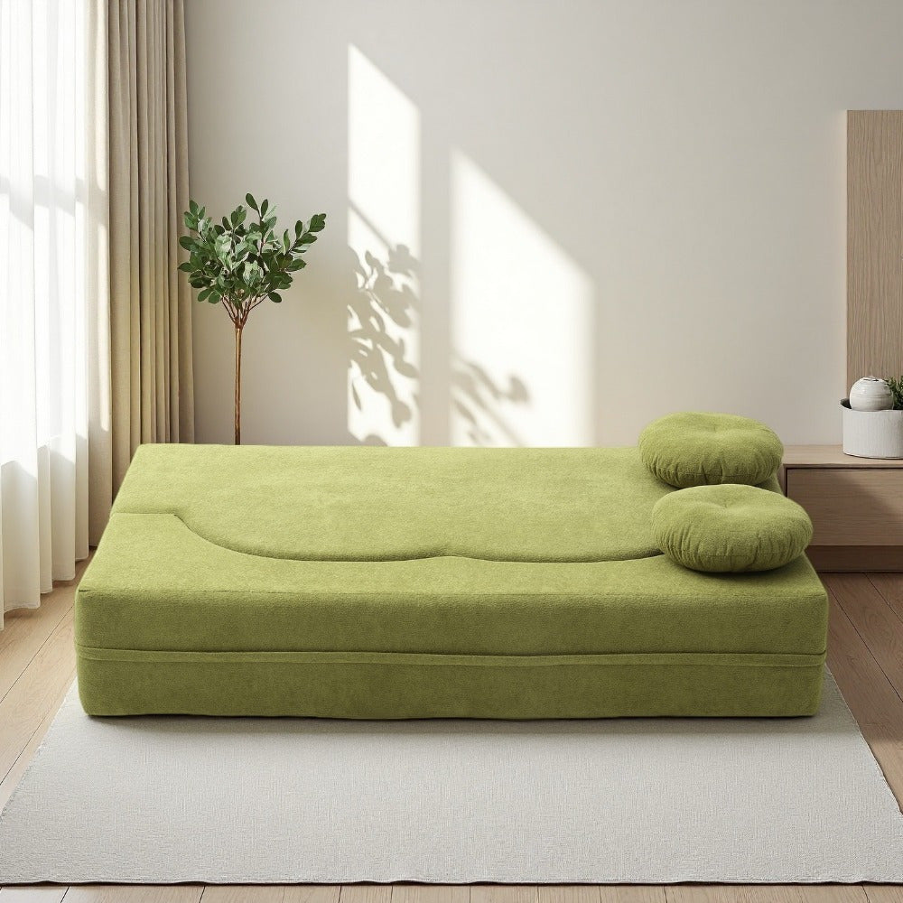 2-in-1 Convertible Folding Sofa Bed with Mattress