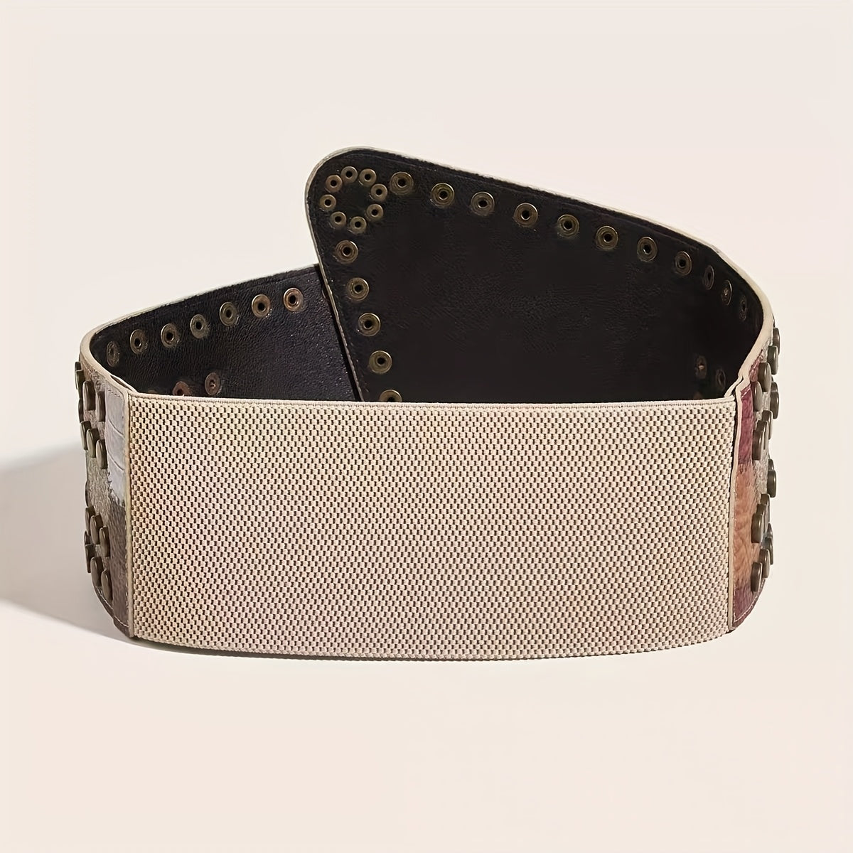 Vintage Preppy Embellished Waist Belt