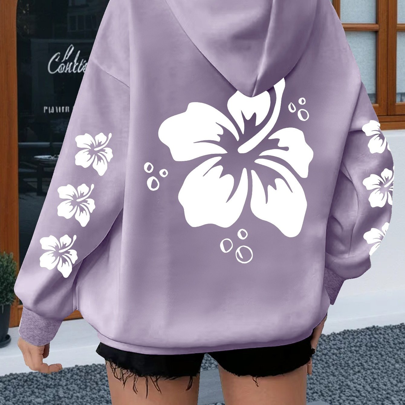 Floral Print Hoodie