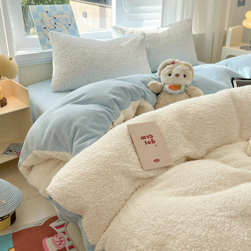 {3/4pcs} Lambskin Milk Velvet Set