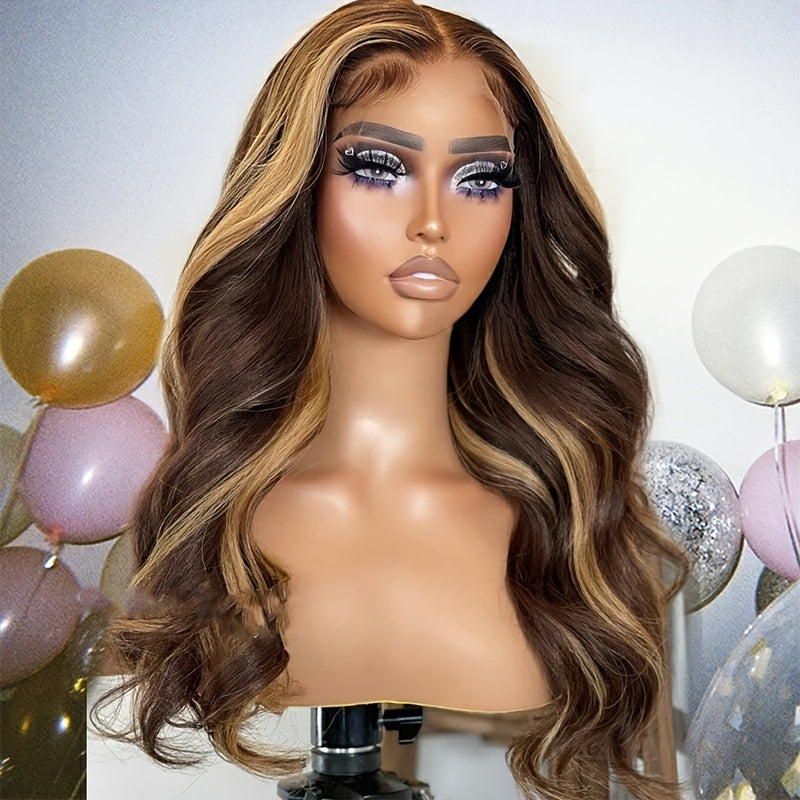 13x4 HD Lace Front Wig with Blonde & Red Highlight