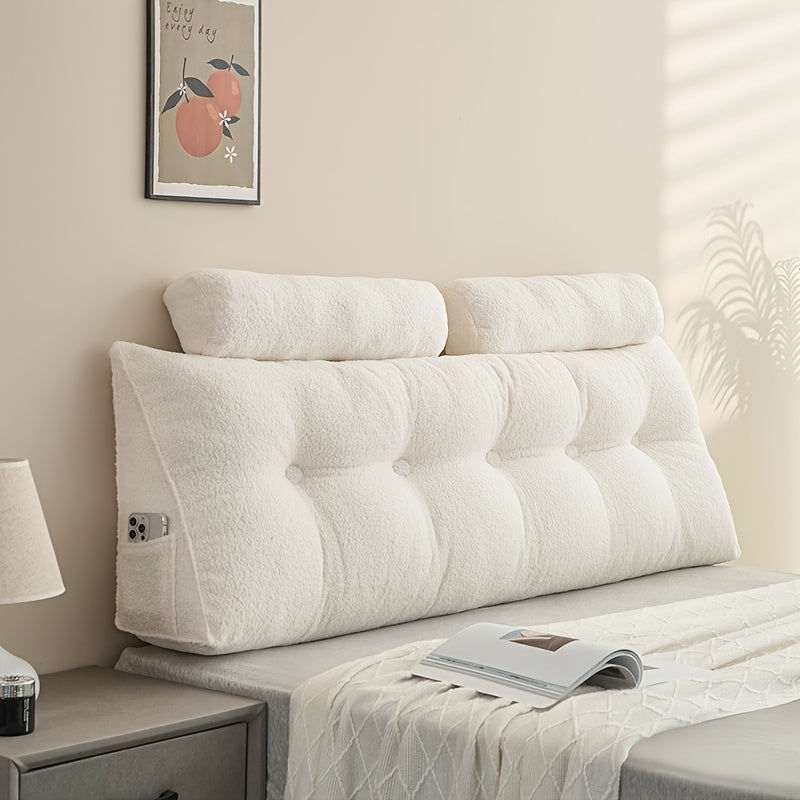 Teddy Fleece Triangular Headboard Cushion